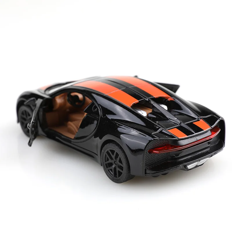(Bagged) 1:36 Fabric Chiron, die-cast model car, simulated supercar, children's die-cast car, boy's toy model