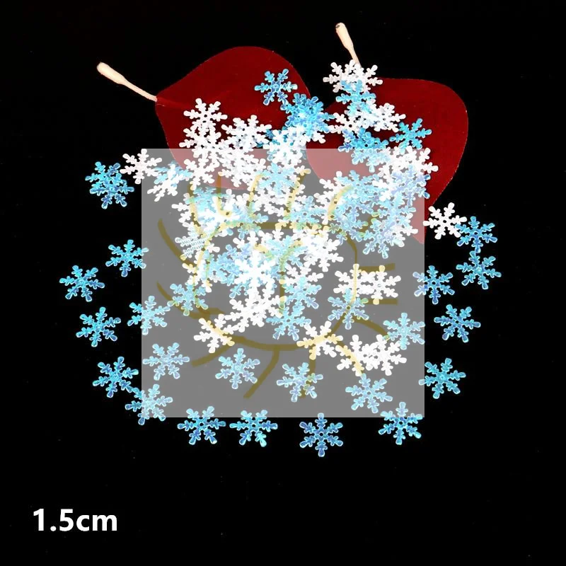 300 قطعة من رقائق ندفة الثلج لعيد الميلاد الشتوي، رمي قصاصات الورق في حفلات الزفاف وأعياد الميلاد وحفلات العطلات #1