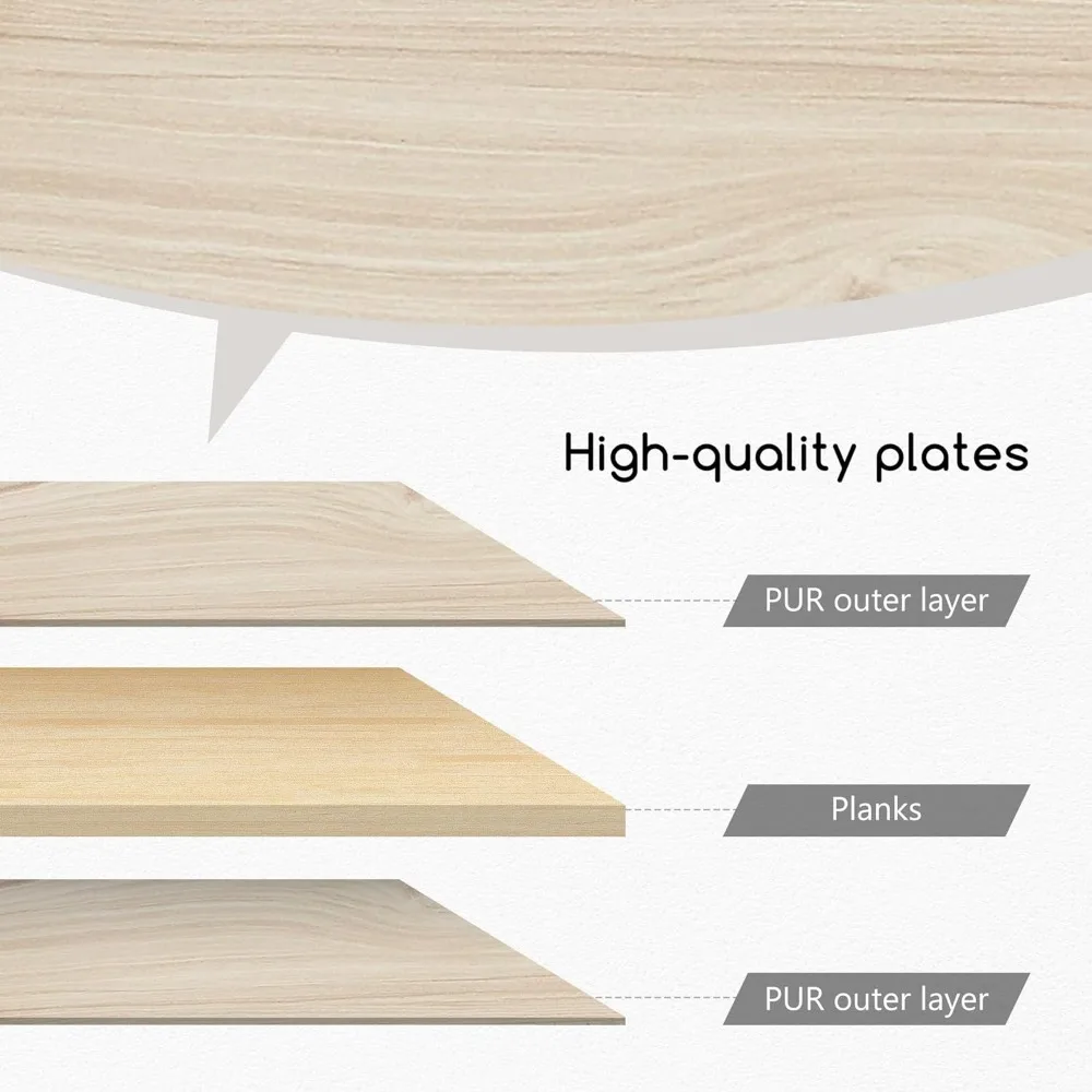 رف تخزين مكتبي من جيري آند ماجي، رف عرض خشبي قابل للتعديل، نمط حر مزدوج ح، متعدد الوظائف صغير بو