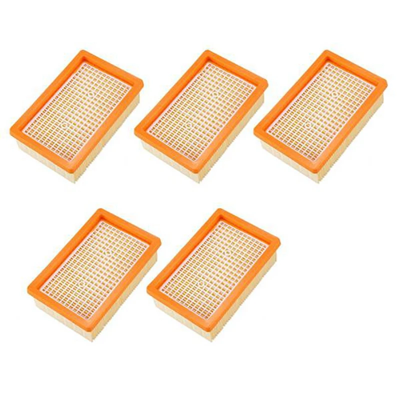 Replacement Vacuum Filter For Karcher WD 4 / WD 5 / MV 4 / WD 5P Vacuum Cleaner Parts, 5 Pack