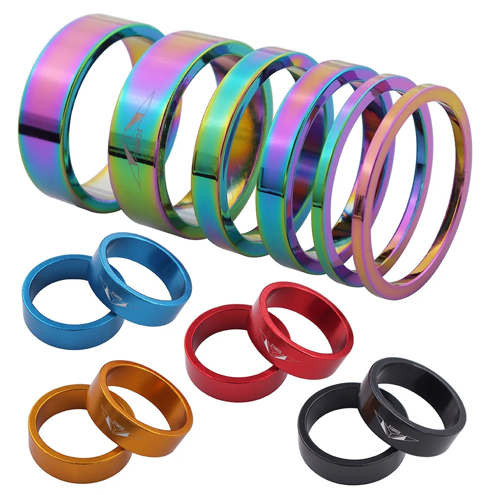 6 STKS Fiets Headset Spacer Fiets Staaf Cover Ring Pakking Mountainbike Voorvork Wasmachine Aluminium Fiets Headset Wasmachine