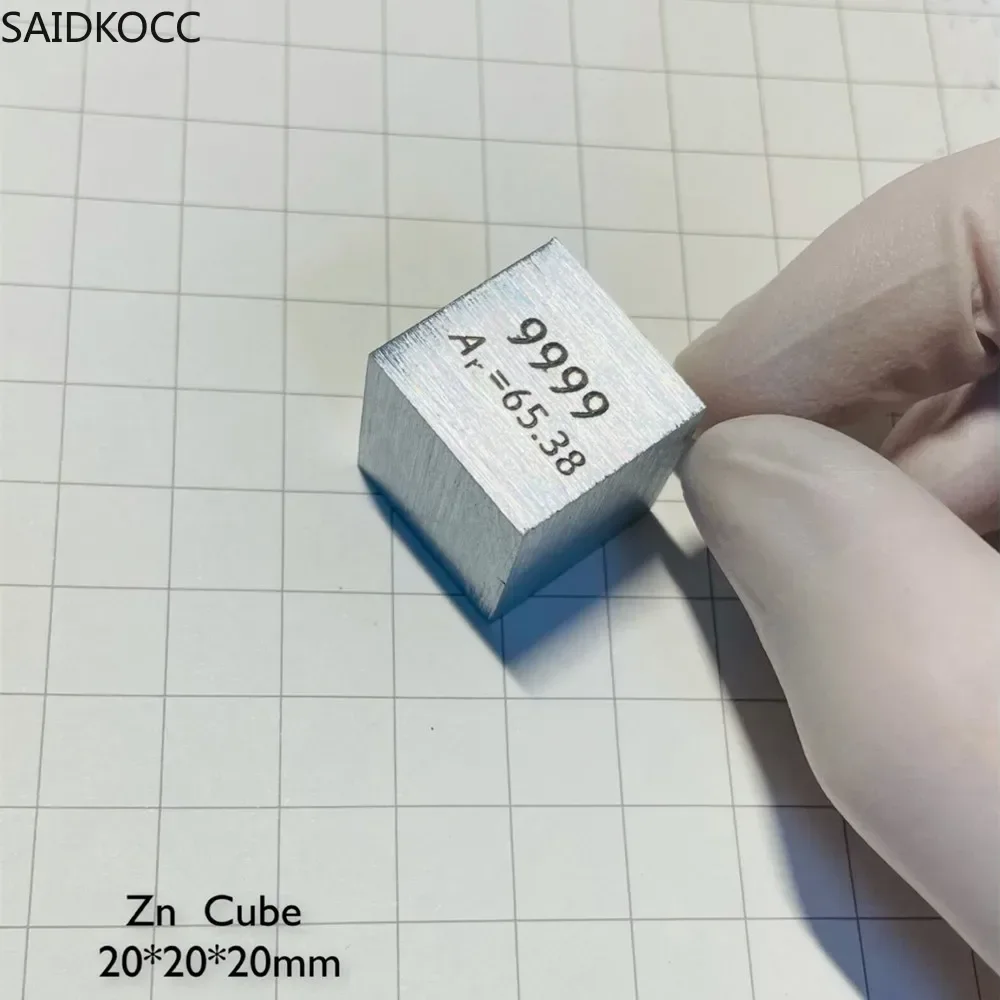 SAIDKOCC 20mm zinc cube chemical element physical cube metal zinc periodic phenotype square