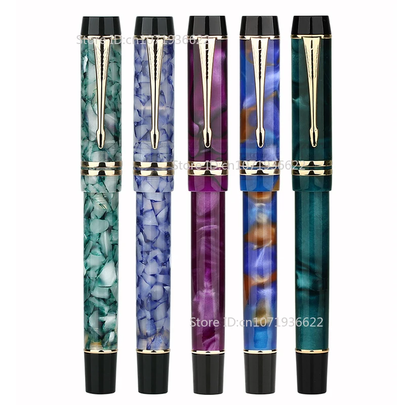 

Majohn M600S Emerald Blue Resin Fountain Pen NO.6 Iridium Nib Ink Writing Gift Pen for Office School Supplies Stationery Gift