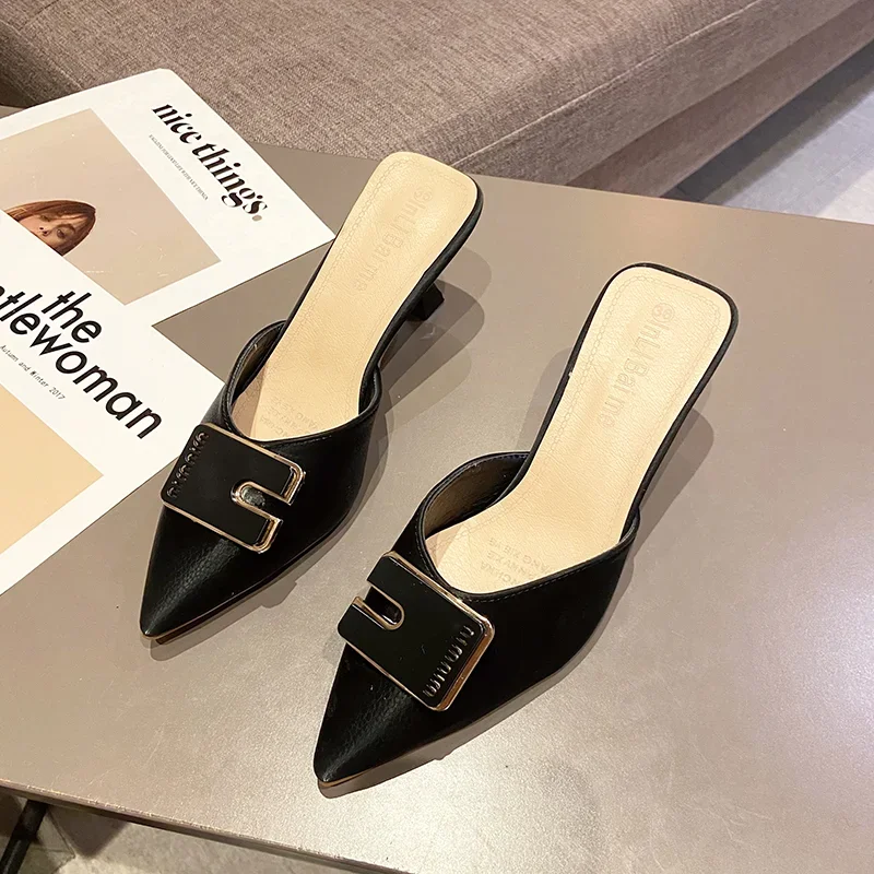 Modne klapki damskie kapcie buty damskie sandały na wysokim obcasie klapki damskie slajdy elegancka kobieta buty na obcasie projektant