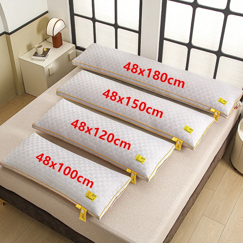Gray Pillow Core Home Soft Filling Cushion 48x100/48x120/48x150/48x180 Lengthen Pillows Quilted Sleeping Cushions almohada