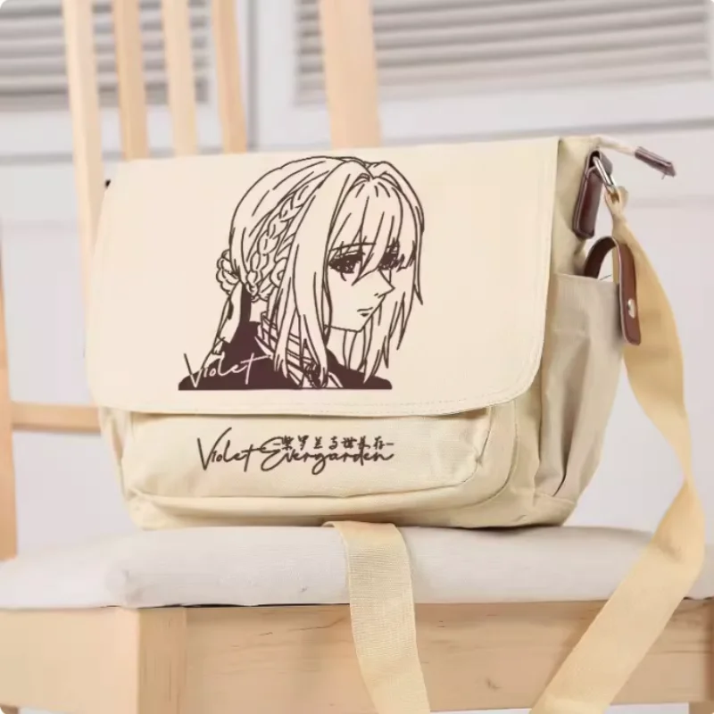 

Anime Violet Evergarden Canvas Bags School Bag Unisex Messenger Bag Fashion Shoulder Bag 2611