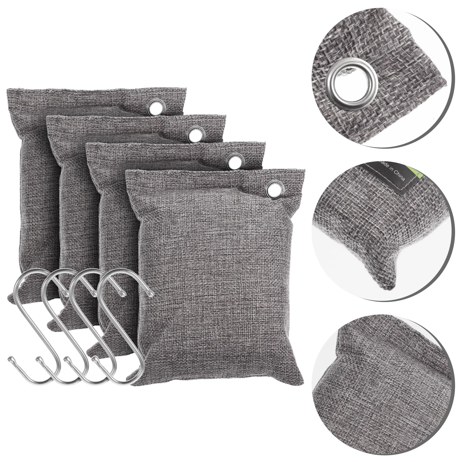 1 مجموعة 1 مجموعة من أكياس فحم الخيزران لتنقية الهواء داخلي ممتص للرائحة مزيل الروائح الكريهة للمنزل خزانة السيارة الأحذية المنشط