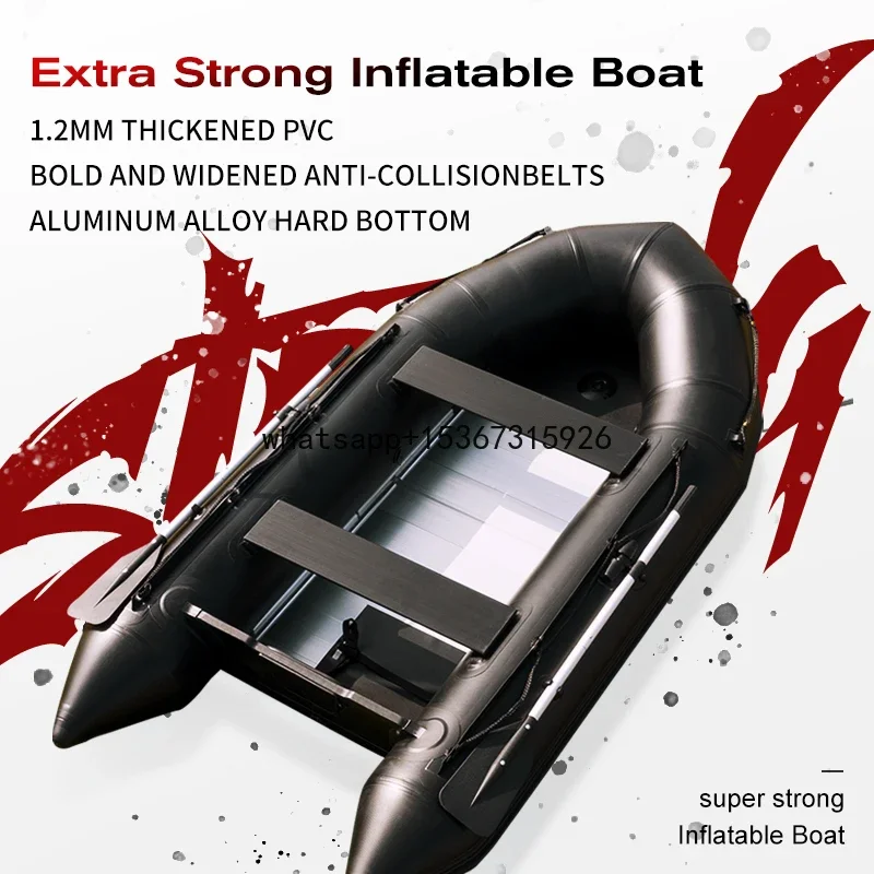 Aluminum Hull Material Inflatable Boat RIB Inflatable Boat 2.3m-4.3m 2-12 person big Drop Stitch Black Inflatable Boat