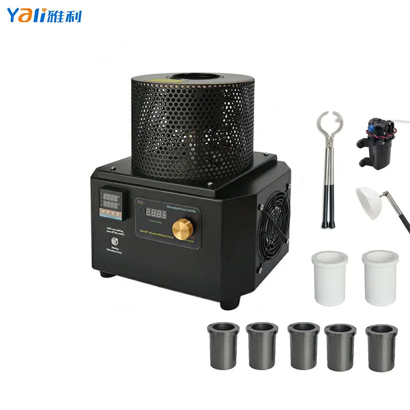 

1200 Degrees Lab Portable Furnace Supplier Aluminium Gold Melting Furnace Induction Copper Smelting Oven