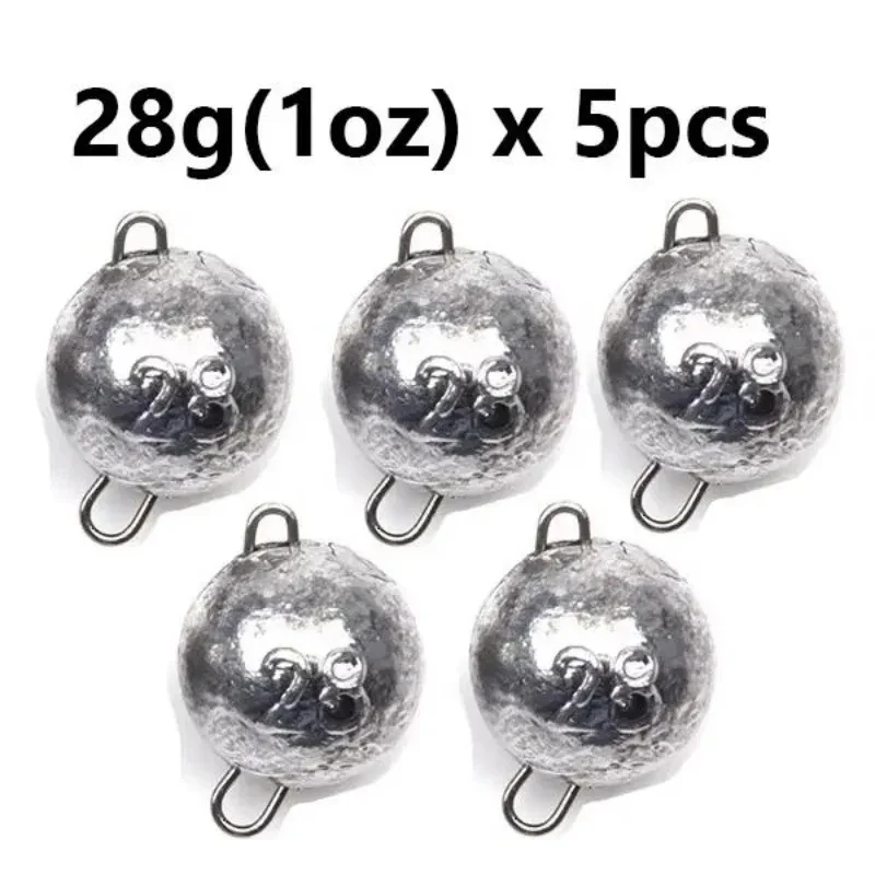 5 ピース/ロット 28 グラム釣り用シンカー弾丸型スイベル付きラウンドボールシンカー深海ルアー釣り道具アクセサリー Fr 用