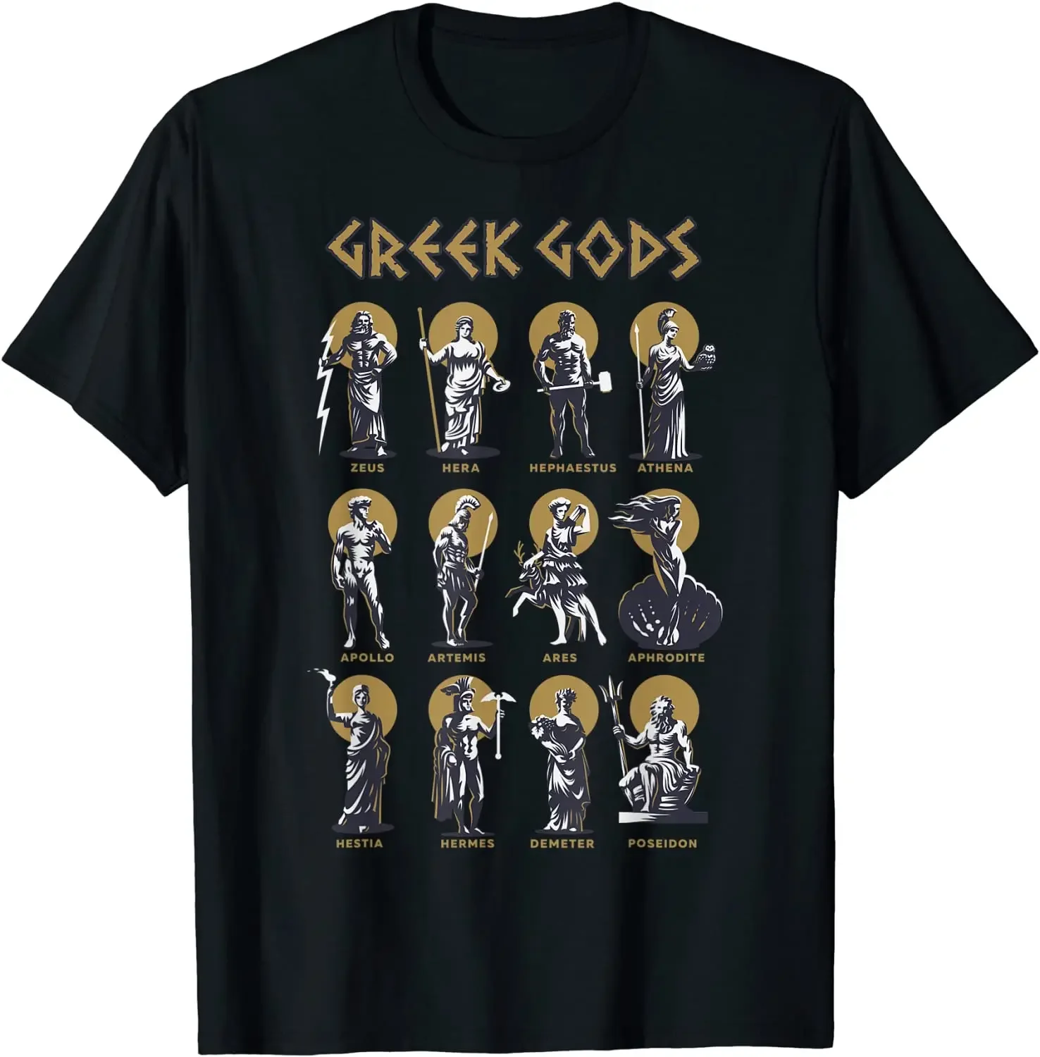 Greek Gods Greek Mithology Ancient Legends Men T-Shirt Short Sleeve Casual Cotton O-Neck  Summer Tees