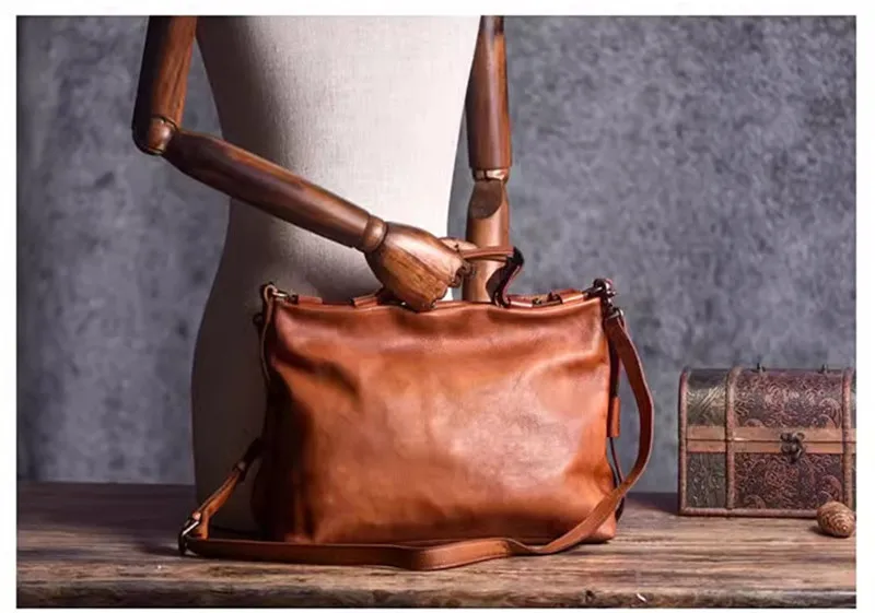 PNDME Designer Vintage Echtleder Aktentasche für Damen und Herren, Organizer, Luxus Rindsleder Arbeitstasche, Laptop-Messenger-Tasche, Handtasche – Detail 3