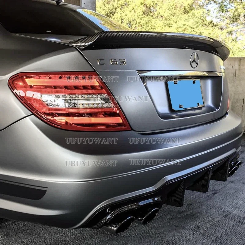 Spoiler tylny z włókna węglowego do bagażnika, do BENZ W204 C204 C63 AMG C200 C250 C300 2-drzwiowy/4-drzwiowy 2008-2014 Klasy C
