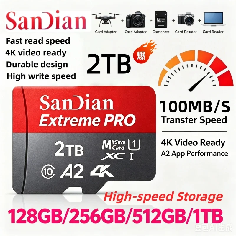 Original 128GB Micro TF SD Card Class 10 High Speed Stable Memory Cards for Phone Digital Camera MP3 Player Data Backup