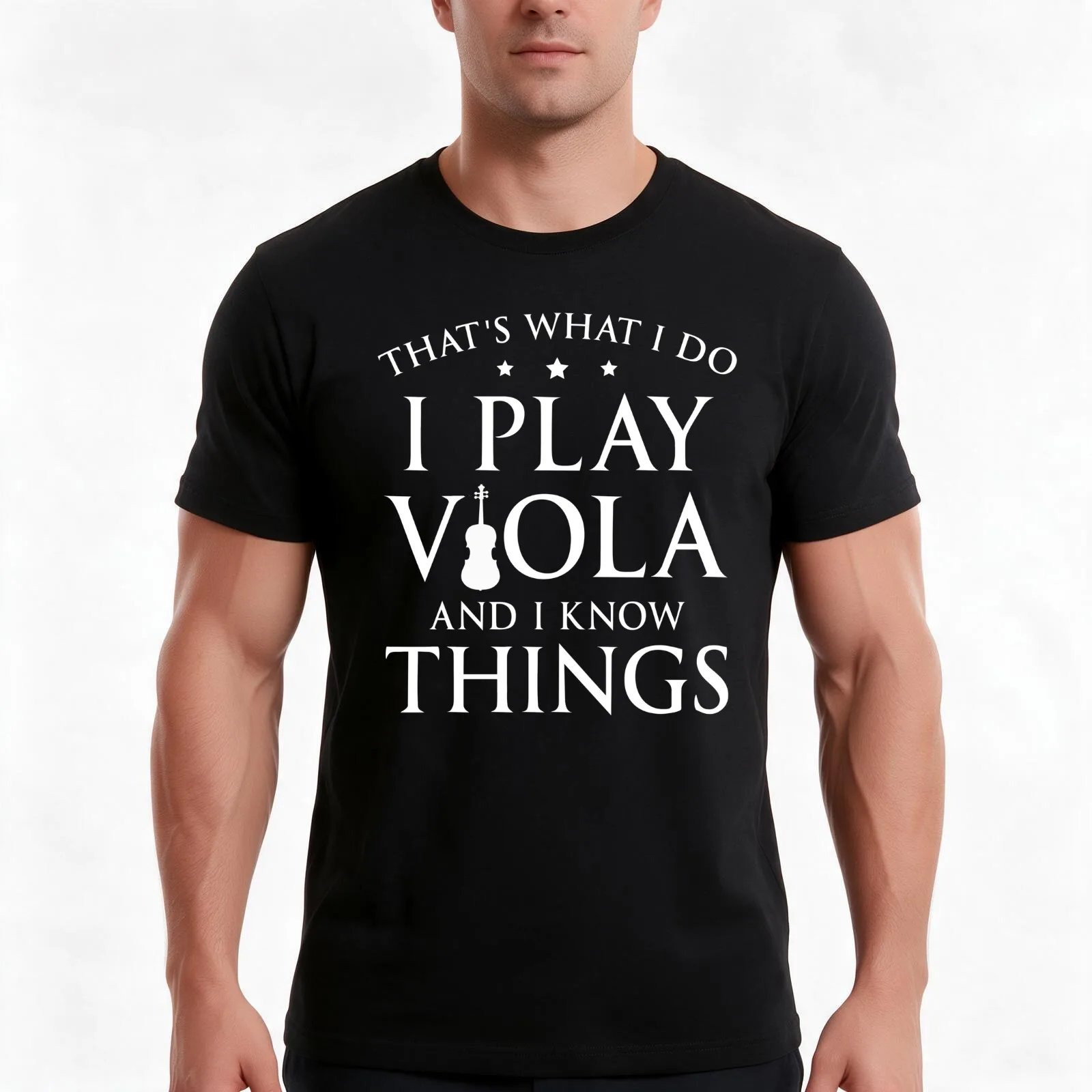 That's What I Do I Play Viola And I Know Things T-Shirt, Summer Casual Cotton Tee, Oversized Streetwear Tops, Unisex Men Women