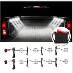 8Pcs LED Lights Strip Truck Bed Trunk Lighting Kit 6000K 5630 48 SMD LEDs Waterproof for RV Cargo Pickup For Toyota/Tundra/Chevy