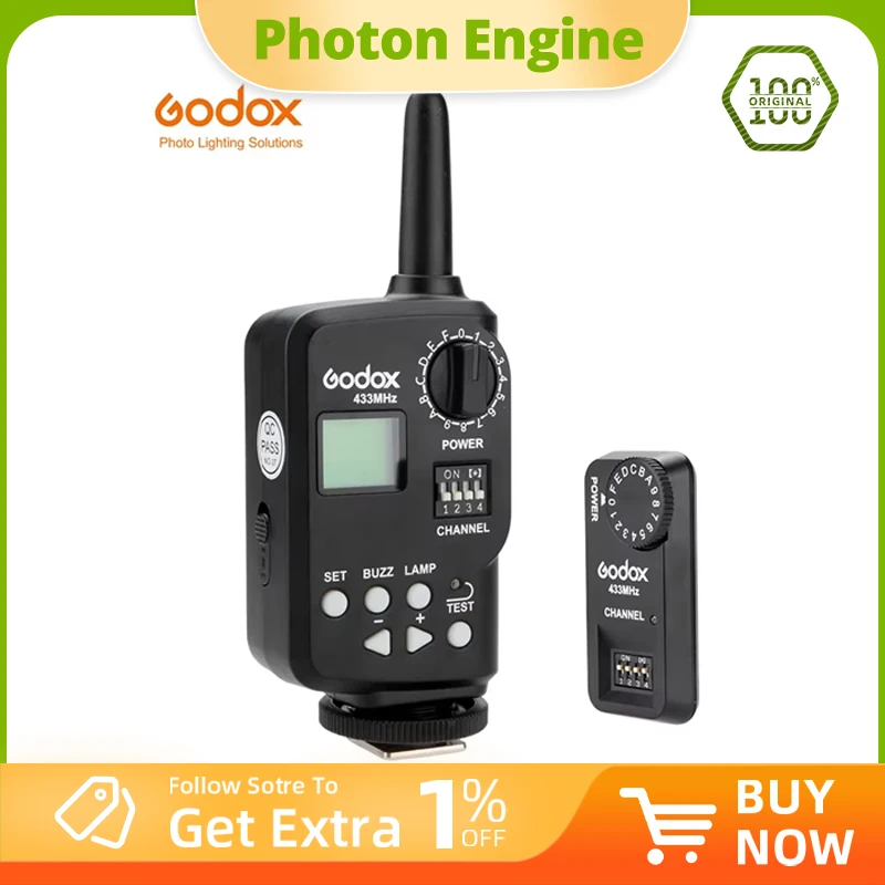

Godox FT-16S 16 Channels Wireless Power Control Flash Trigger Set for V860c V860n V850 Speedlite Camera
