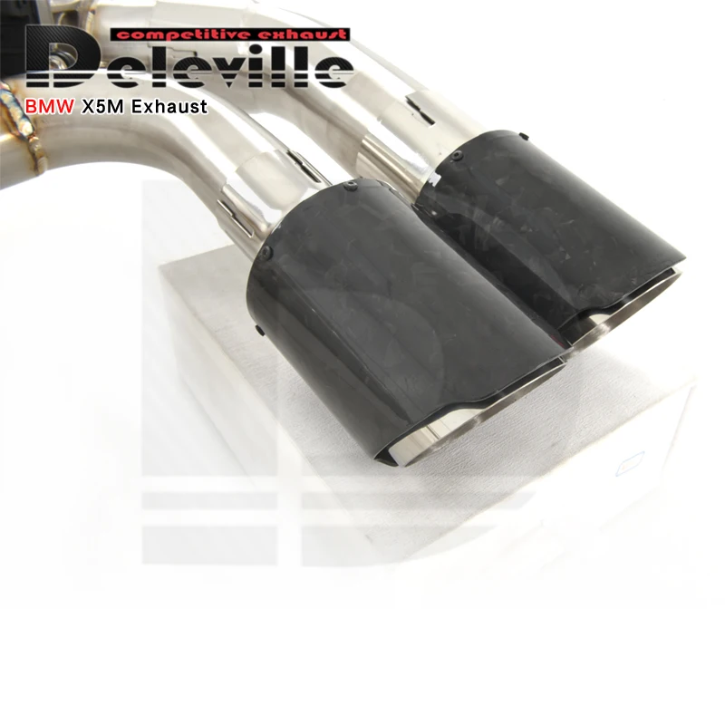 كاتم صوت Deleville Catback لسيارات BMW X5M 4.4T 2013-2018 304 أنابيب عادم من الفولاذ المقاوم للصدأ نظام عادم عالي الأداء
