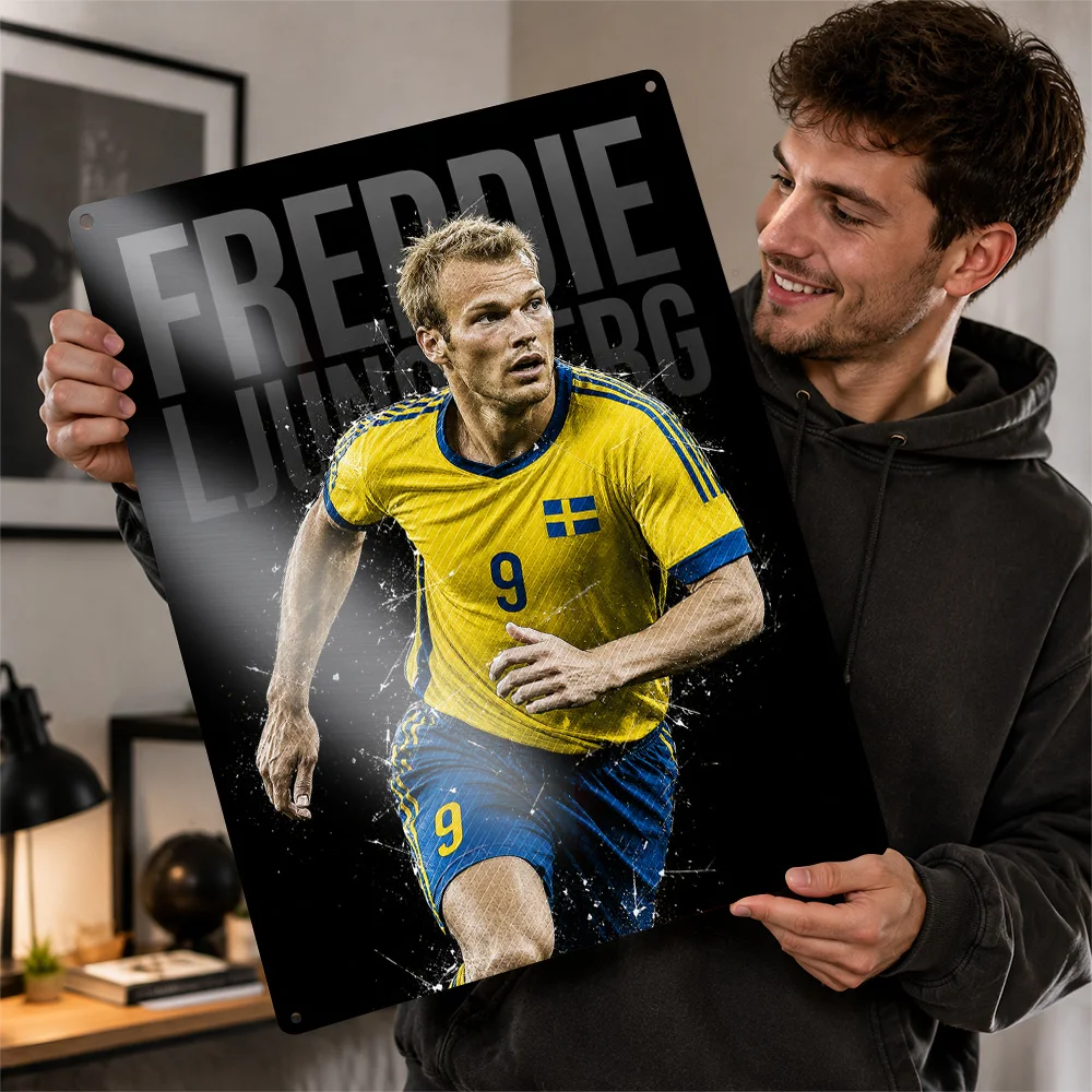 Freddie Ljungberg Football Aluminum Poster Personalized Metal Sign Club Legacy Style Wall Art For Supporter Corner And Bedroom