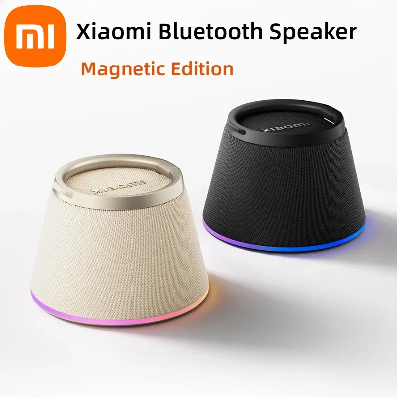 Xiaomi Bluetooth Speaker Magnetic RGB Lighting Portable BT6.0 Mini Bass Sound Box Outdoor Speaker Phone Holder