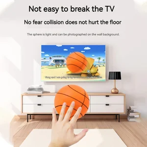 Silent Foam Bouncing Basketball for Children, Silent Ball Bounce, Squeezable Mute 12 Main Basquet Sales - №1