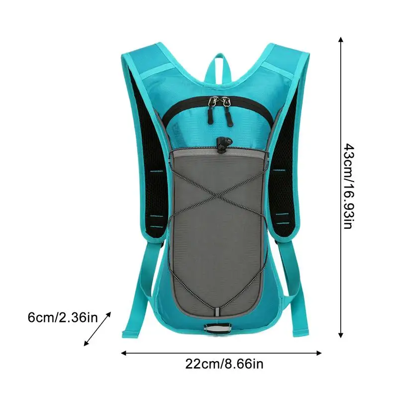 حقيبة ظهر مائية للترطيب مع شرائط عاكسة حقيبة كتف قابلة للتعديل من النايلون للصيد والسفر والتسلق والصالة الرياضية والتزلج #6