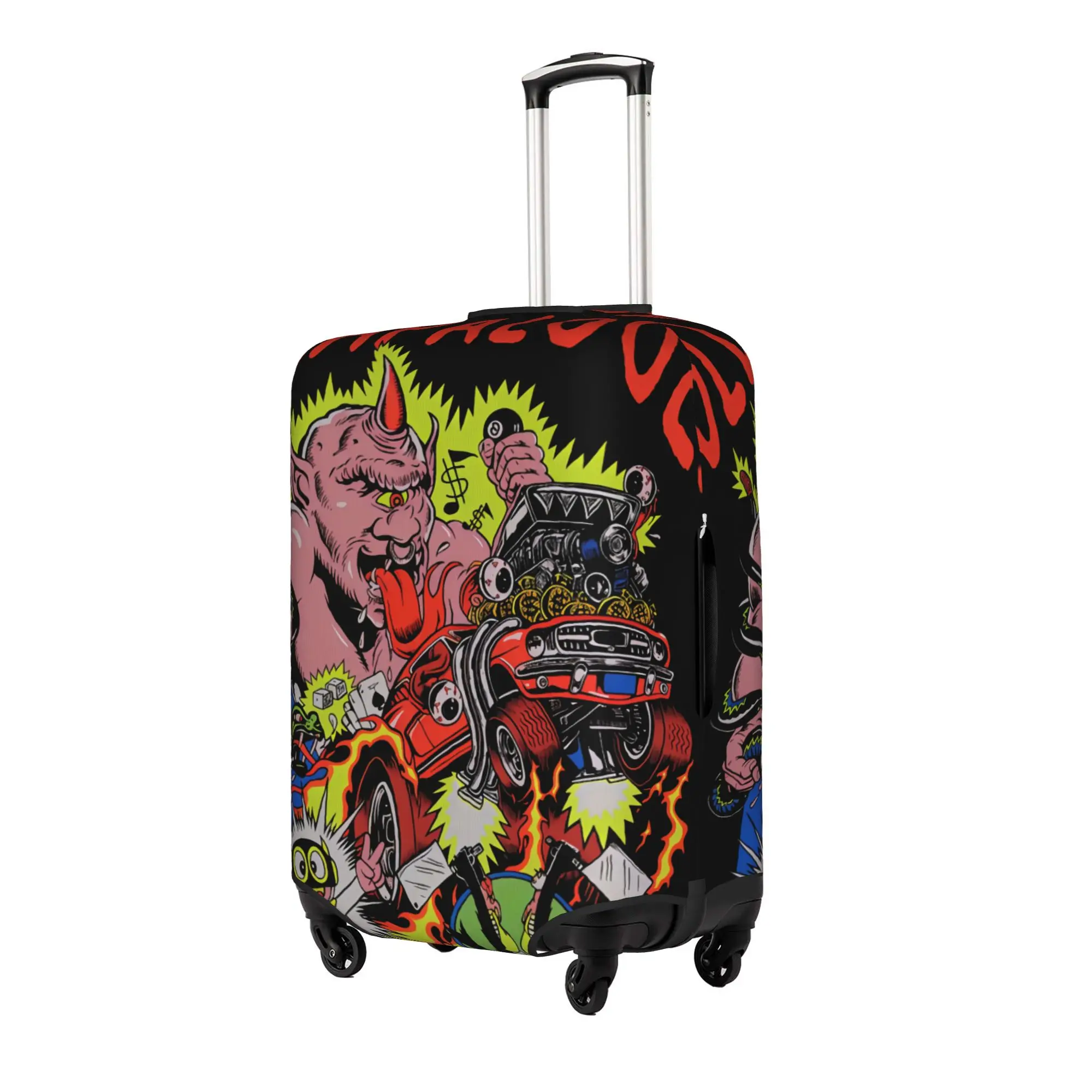 L-Lollapalooza Rock Heavy Metal Punk  Luggage Cover Elastic  Travel Suitcase Protective Covers Suit For 18-32 inch