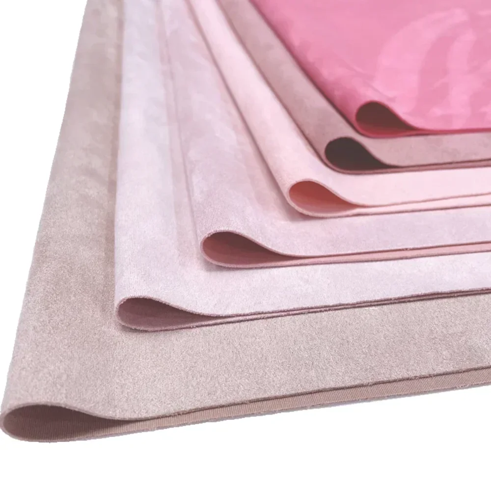 

Розовая эластичная замшевая ткань для курток и юбок, высококачественная модная одежда, ткань для шитья своими руками, материал на метры