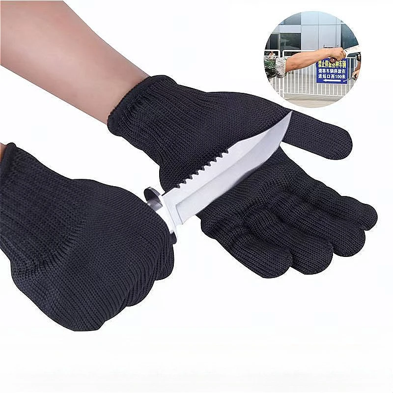 Safety Gloves Wear Resistant Wire Metal Mesh Safety Work Gloves Home Gloves for Butcher Meat Cutting Hand Protect Wood Working