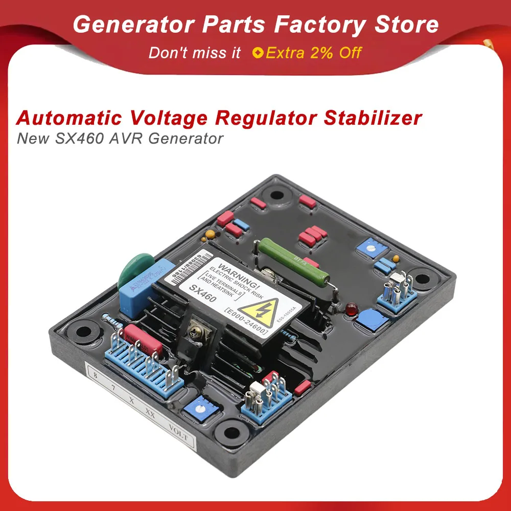 New SX460 AVR Generator Automatic Voltage Regulator Stabilizer Excitation Control Module Brushless Generator Parts