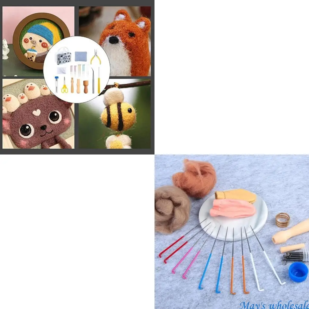 

Стартовые наборы для игольного валяния, многоцветная шерстяная ровница, инструменты из шерстяного войлока, форма 448A