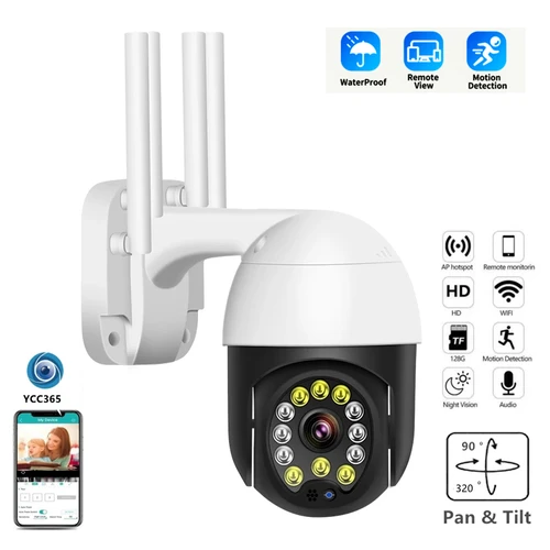 Cámara IP Wifi YCC365 Plus Smart Home cámara de vigilancia de 2MP seguimiento automático visión nocturna cámara de seguridad exterior inalámbrica