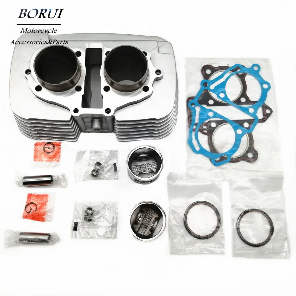 Części motocyklowe Zestaw cylindrów silnika 53 mm Zestaw pierścieni tłokowych do Honda CBT250 CA250 Rebel CMX250 DD250 253FMM