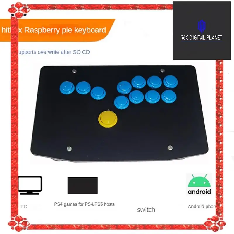 Контроллер «сделай сам», полная кнопка, аркадная боевая палка, игровой контроллер, джойстик в стиле Hitbox для PS4/PS5/ПК/ПЕРЕКЛЮЧАТЕЛЬ/Android, C, детали