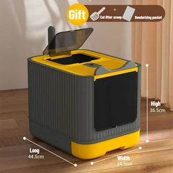 Cat litter basin oversized splash-proof fully enclosed cat toilet sterilization deodorant drawer cat litter basin cat litter box