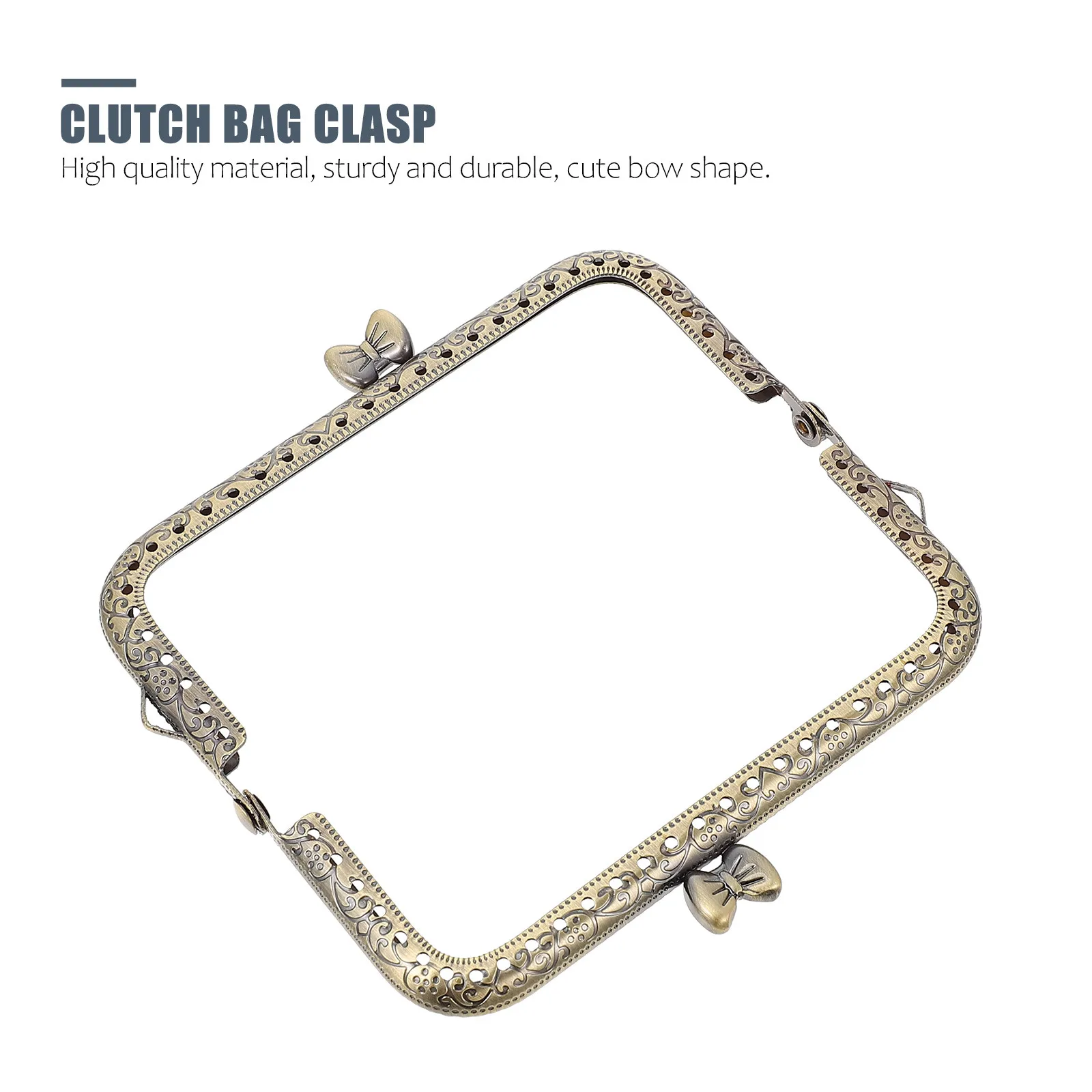 

10Pcs Bag Clasp Delicate DIY Purse Frame Lightweight Handbag Lock Metal Clutch Accessories Retro Decorative Purse Kiss Lock