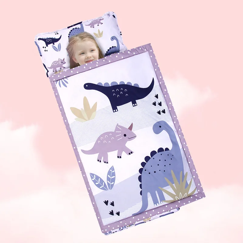 

Kids Sleeping Nap Mat Bag Microfiber Toddler Nap Mat with Removable Pillow Daycare Boys and Girls Digital Print