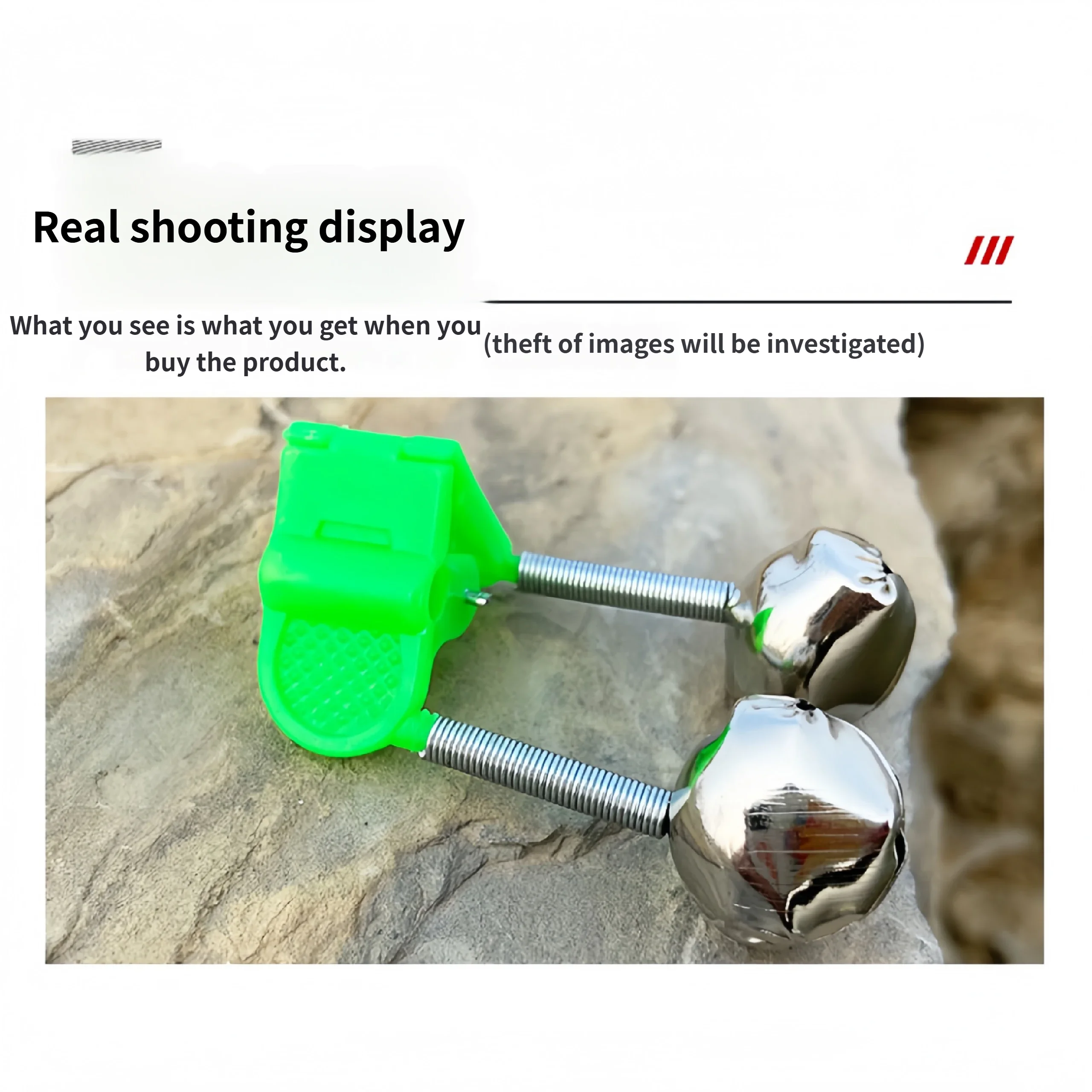 ملحقات صيد الأسماك، جرس قضيب البحر، جرس مشبك بلاستيكي، جرس حلزوني، إنذار، جرس قضيب البحر، تذكير معدات الصيد