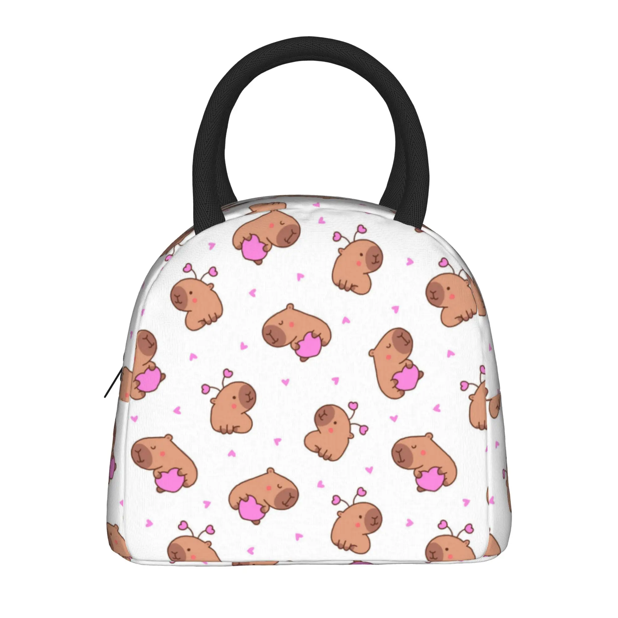 Capybara Thermal Insulated Lunch Bags for Picnic  Reusable Bento Box Men Women Thermal Cooler Lunch Box