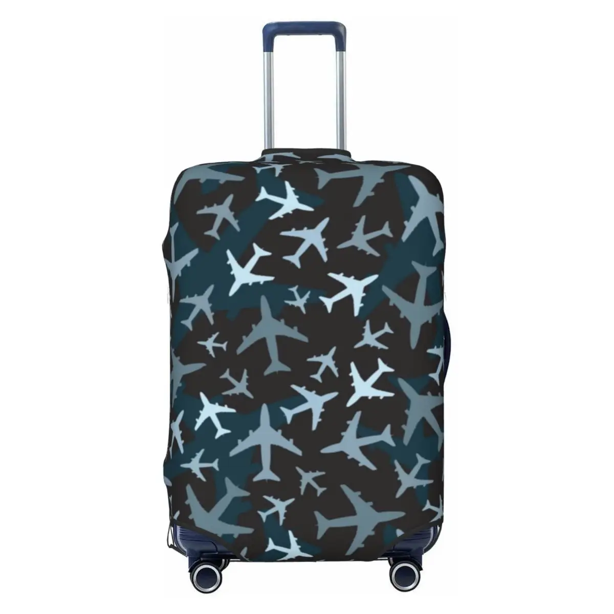 Custom Airplane Camouflage Suitcase Cover Washable Aviation Plane Aviator Pilot Luggage Protective Covers for 18-32 inch