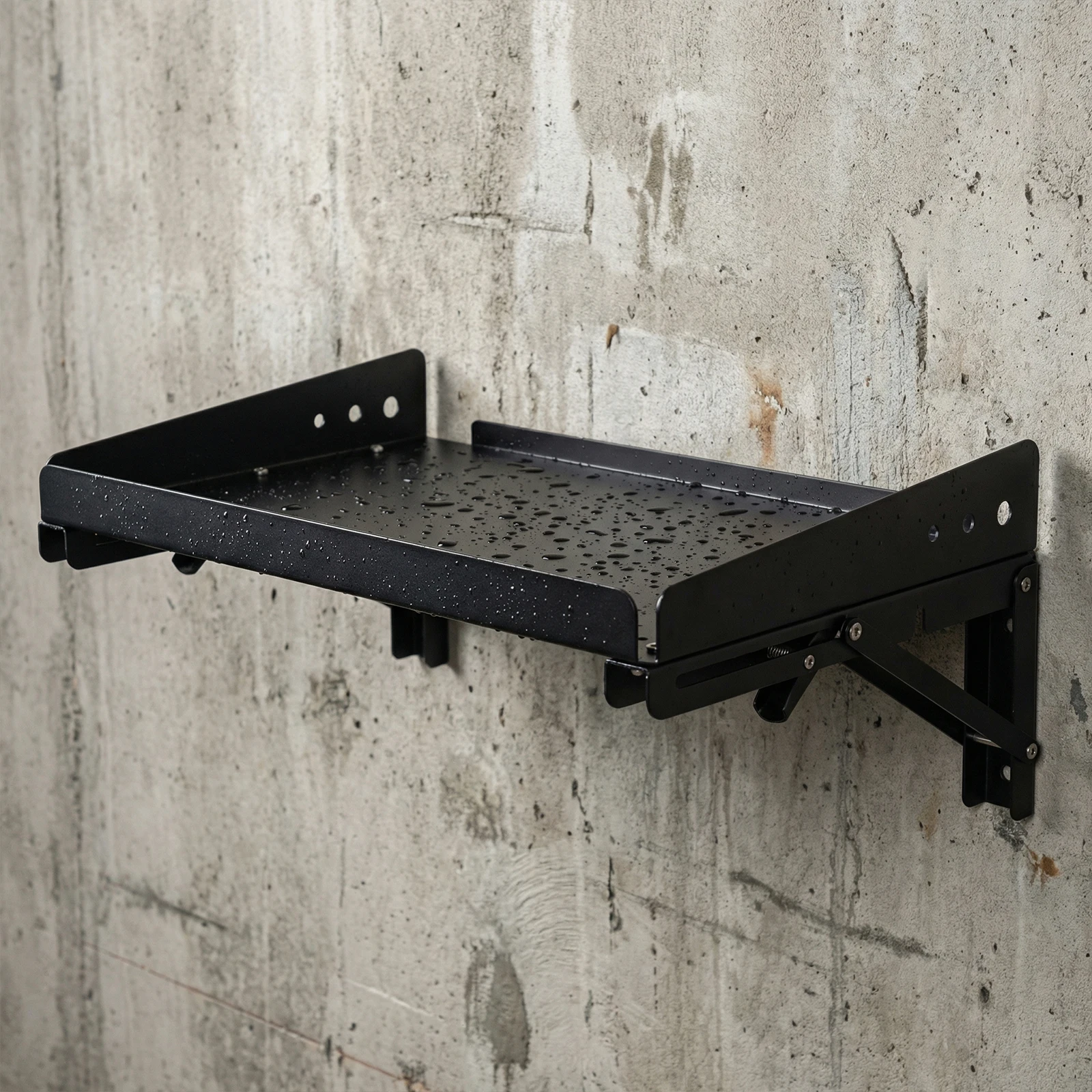 

2 Pack Wall Mounted Adjustable Rail Shelf Heavy Duty Storage Shelves with Lip for Garage Kitchen Laundry Room Workshop