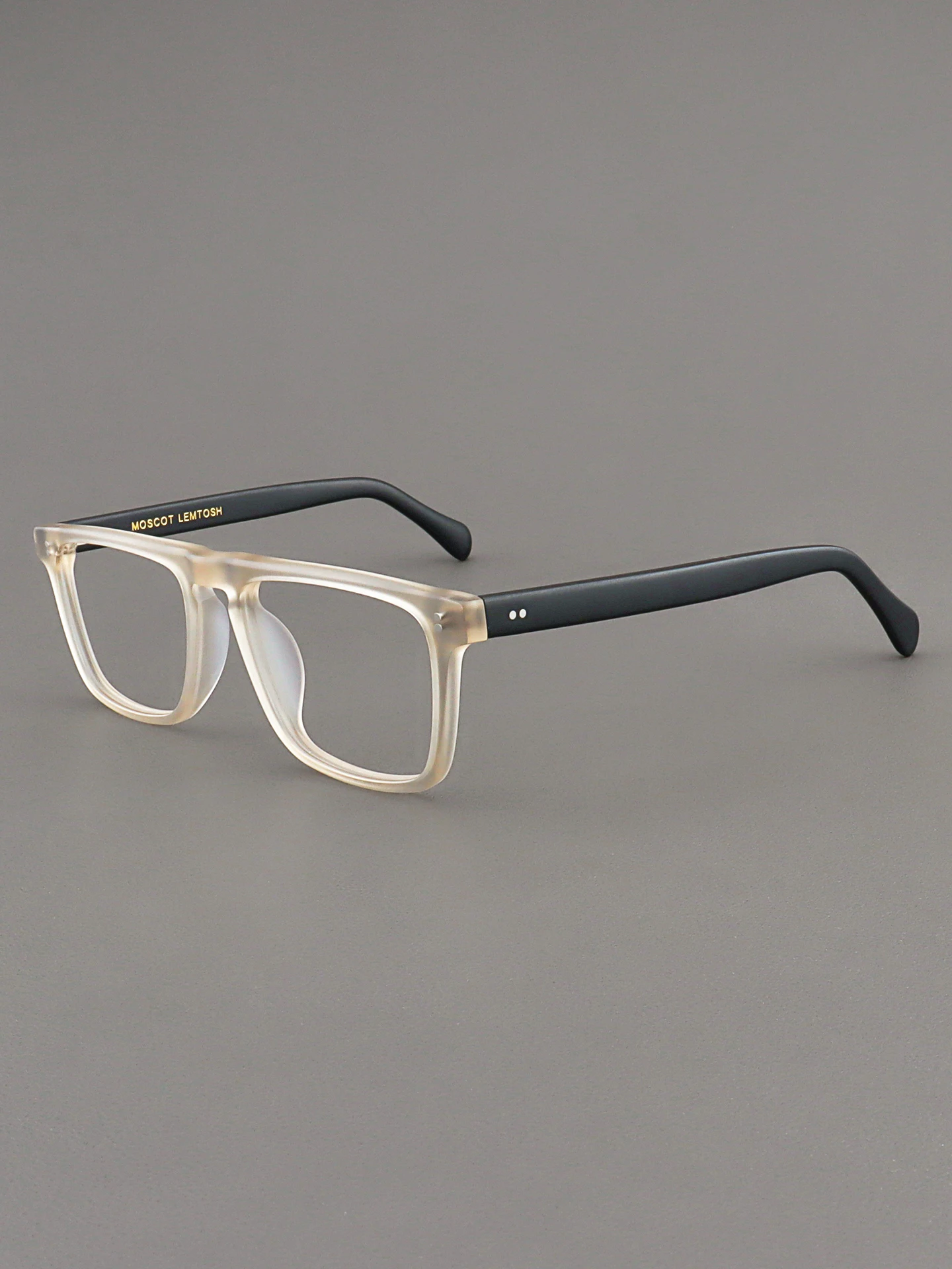 moscot-lemtosh-unisex-square-frame-glasses-matte-yellow-black-leged-board-material-optical-frame-for-myopia-prescription-glasses