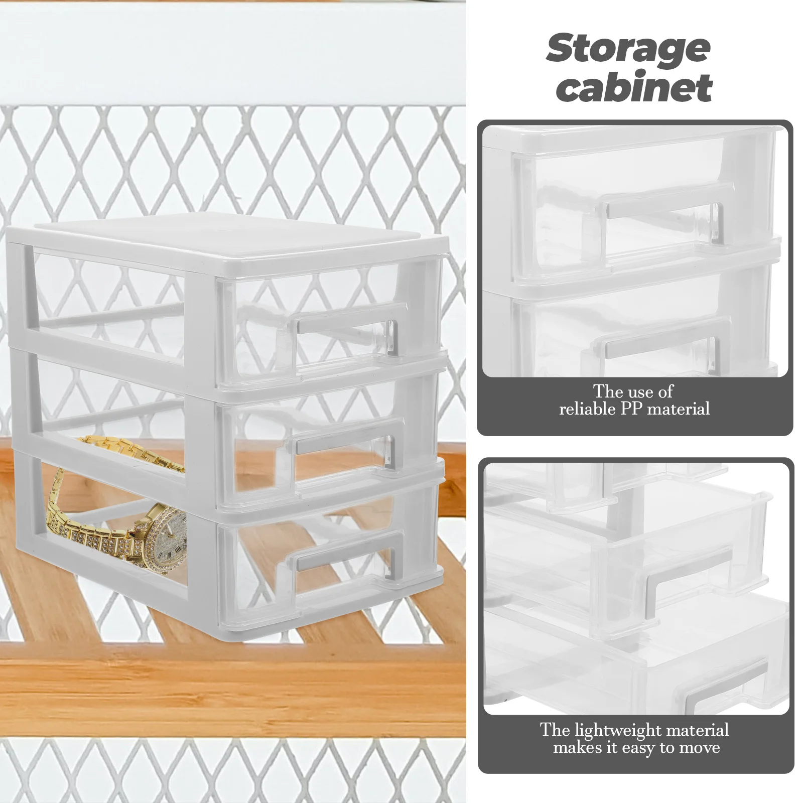 

Sturdy Desktop Drawer Organizer Multi-Layer Plastic Storage Box For Office Home Sundries Closet Clean
