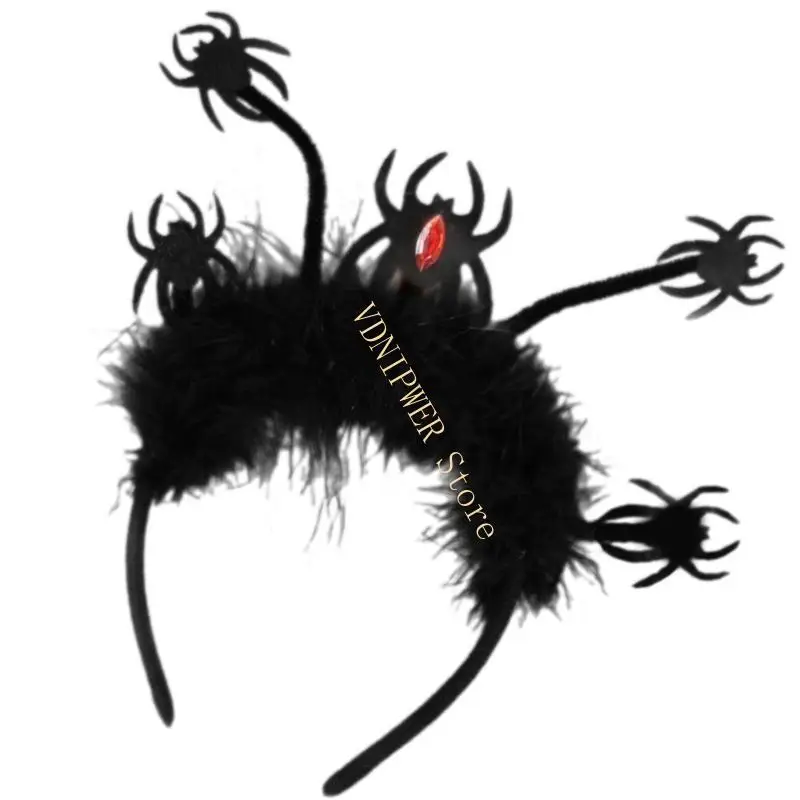 

Halloween Costume Headband Spiders Stage Headwear Halloween Party Props Spiders Headband Accessories D08E