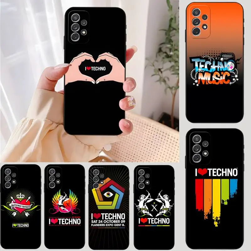 Techno Music Phone Case For Samsung A53 A51 A52 A50 A30 A31 A32 A21 A22 A40 A42 A80 A71 A73 A91 TPU Cover