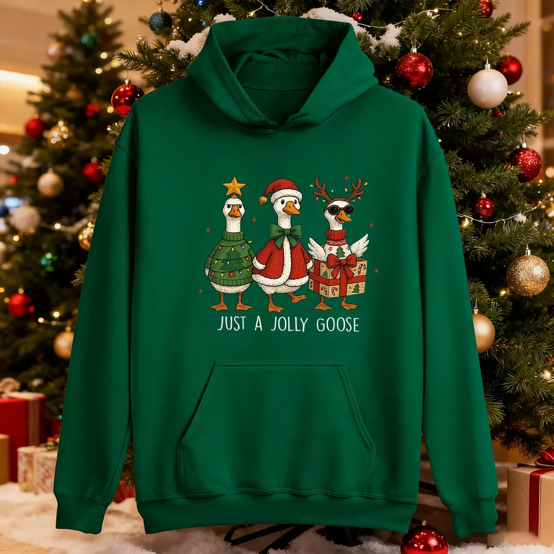 ジョリーグース ファニーファーム ホリデー クリスマス スウェットシャツ 素敵な漫画 レジャー 通勤 秋と冬 長袖プルオーバー