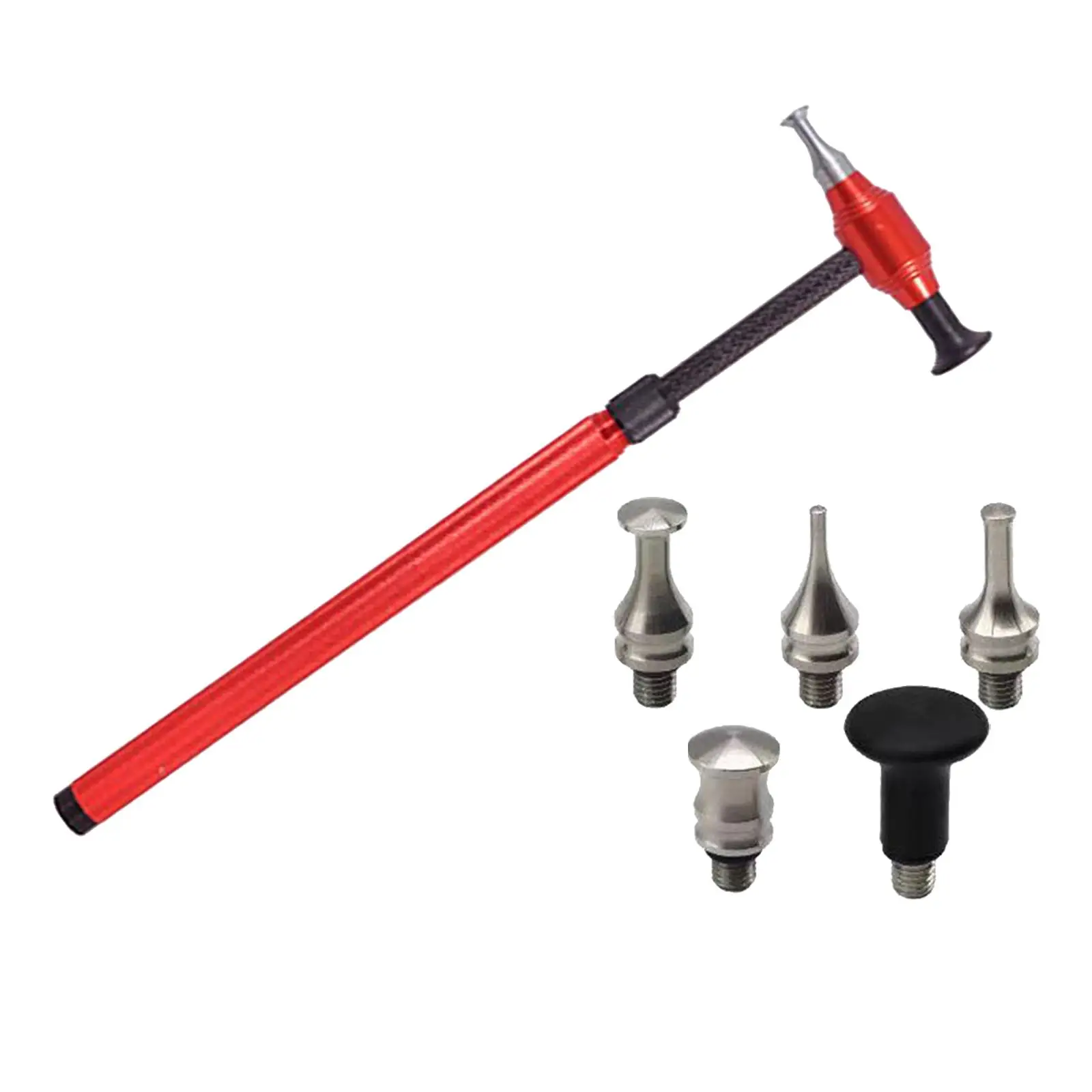 Car Dent Fix Tool Kit Carbon Fiber Hammer with Replaceable Heads for Auto Repair