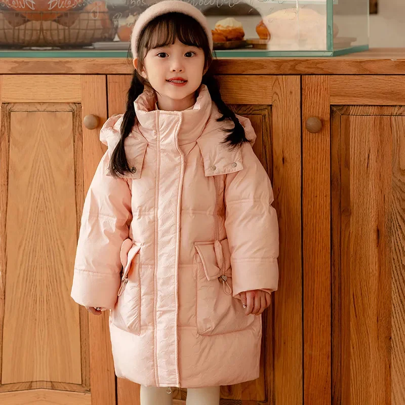 2023 Winter Thicken warm Down jacket Girls clothing kids toddler girl clothes Parka Hooded Children Outerwear Coats snow suit