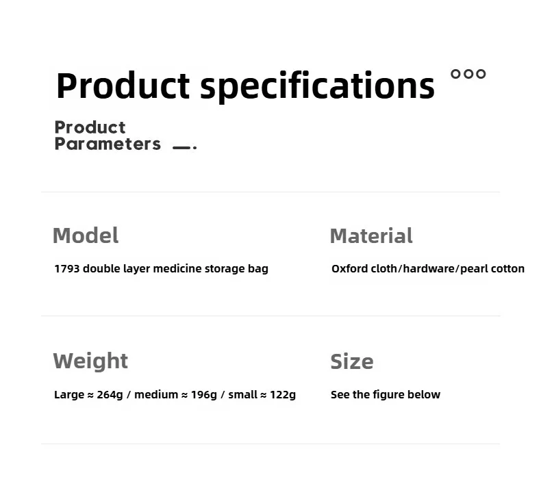 Tragbare doppelschichtige medizinische Tasche, große Kapazität, Medikamenten-Aufbewahrungstasche, für Reisen und Outdoor, tragbares Notfallrettungs-Erste-Hilfe-Set – Detail 2