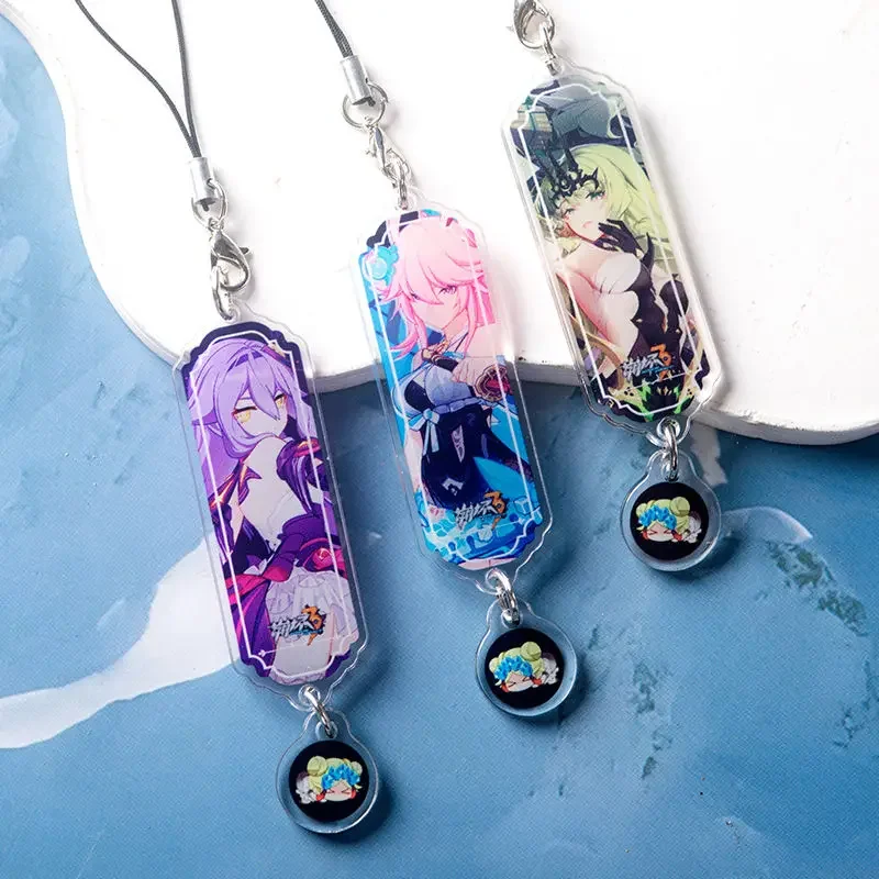 Anime Honkai Impact 3rd 23 Roles Valkyrie Lanyards For IPhone/Xiaomi/Huawei Mobile Phone Case Keychain Car Key Chains Cover Hang